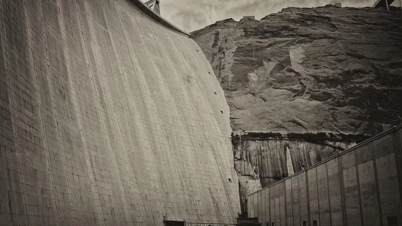 Glen canyon dam, dam, dam wall, arizona, lake powell, colorado river, reservoir, usa, power generation, energy, hydropower