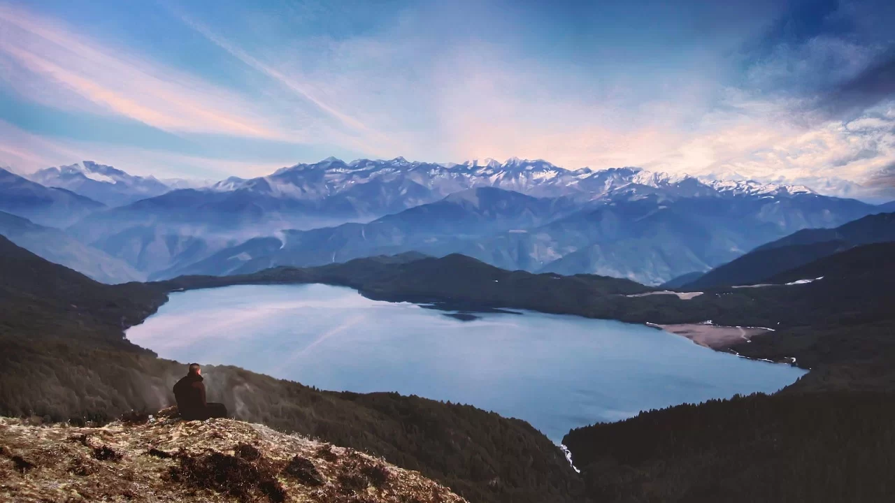 Lake, mountains, nature, landscape, rara lake, nepal, himalayas, monk, buddhist, theravada buddhism, rara lake, rara lake, rara lake, rara lake, rara lake